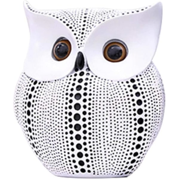 Nordic Style Polka Dot Owl Sculpture Resin Owl Statue Crafts For Bedroom Office Home Ornament Owl Birds Animal Lover Gift