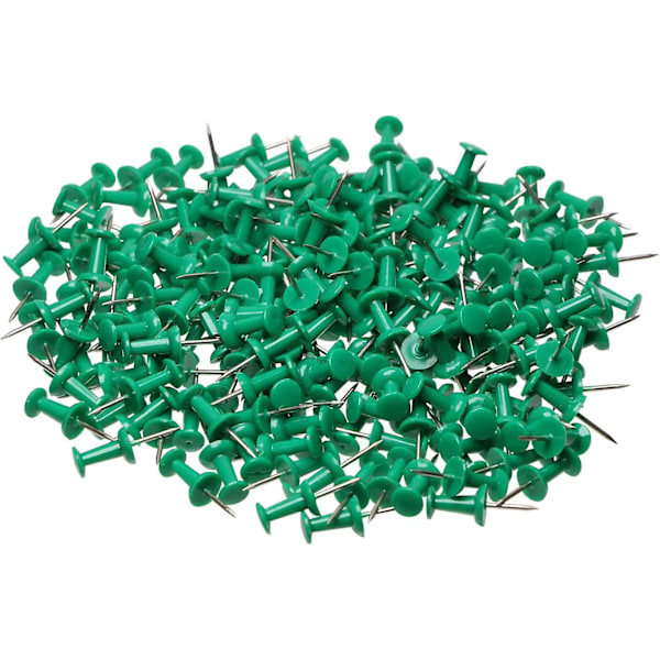 200 stk Farvede Plastik Push Pins Dekorative Kort Tommelfinger Pins Med Stål Til Opslagstavle Og DIY Håndværk Hjem Kontor Brug (grøn)