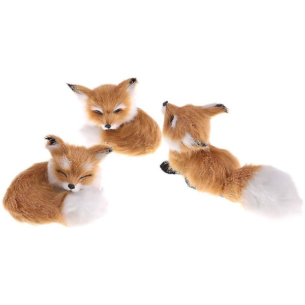 Simulering Brun Räv Leksak Päls Hukande Räv Modell Heminredning Djurvärld Med Statiska Actionfigurer (rävleksak)