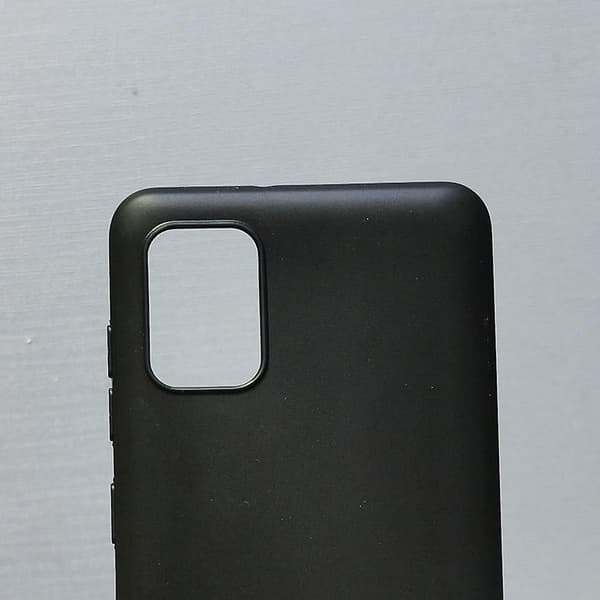 Musta jäykkä TPU- case Samsung Galaxy A41:lle