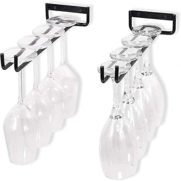 Sæt med 2 glasholdere hængende glasstativ til vinglas, ølglas - 30 cm