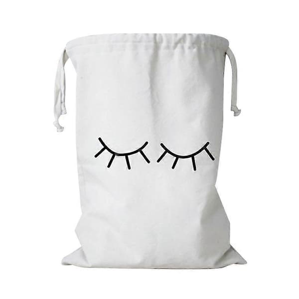 Sød Dyre Stribet Bomulds Vasketøjstaske