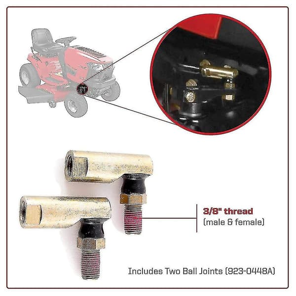 2 stk. Kuleledd Styrestangsend For MTD Cub-Cadet Toro 112-0917 923-0448a 723-0448a
