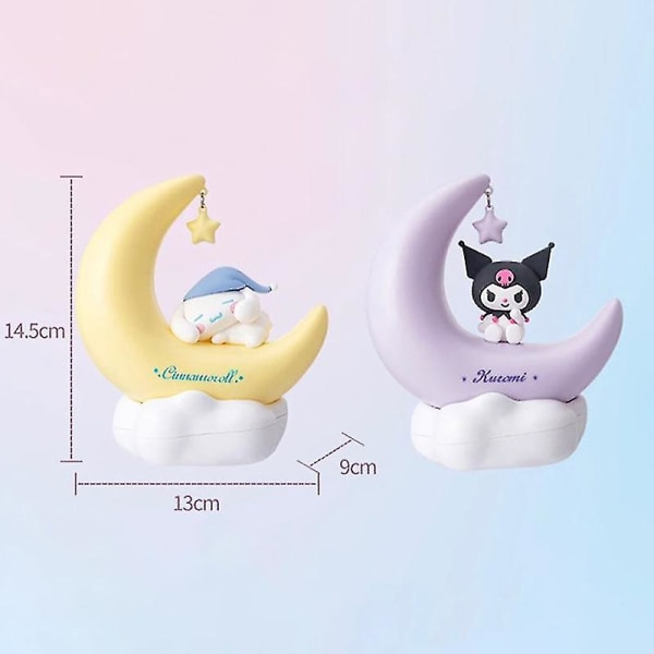 Moon Led Light Anime Kuromi Cinnamonroll Kawaii Accessories Ornament Night Light Melody