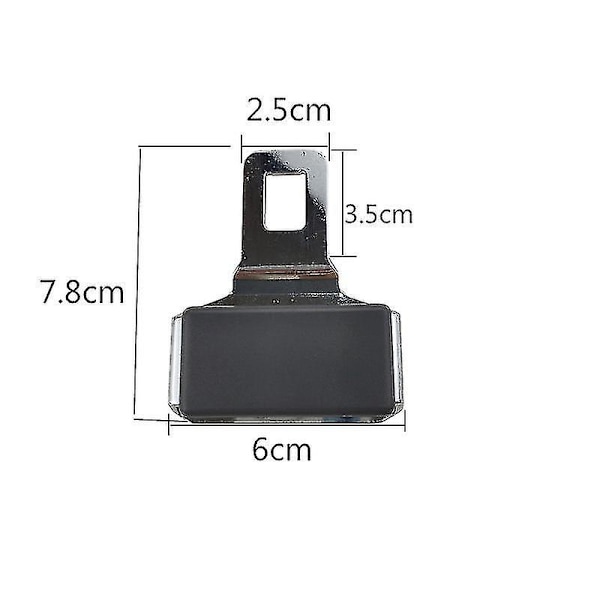 Bilbälte Spänne med Två Punkter 2,5 cm Bredd Tunglås Set