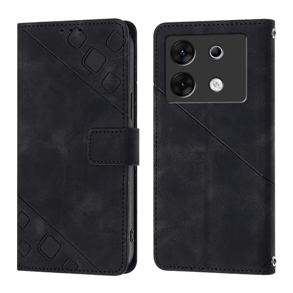 Præget PU-etui til Infinix Zero 30 5G Black