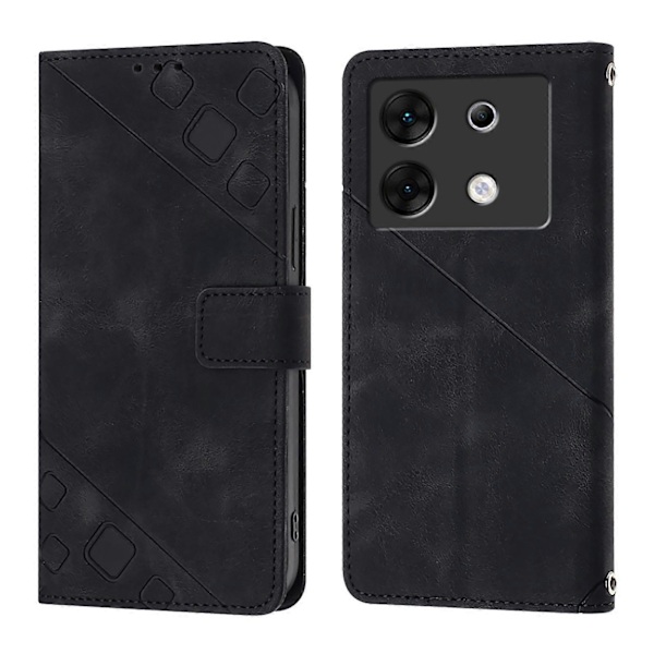 Präglat PU-fodral för Infinix Zero 30 5G Black