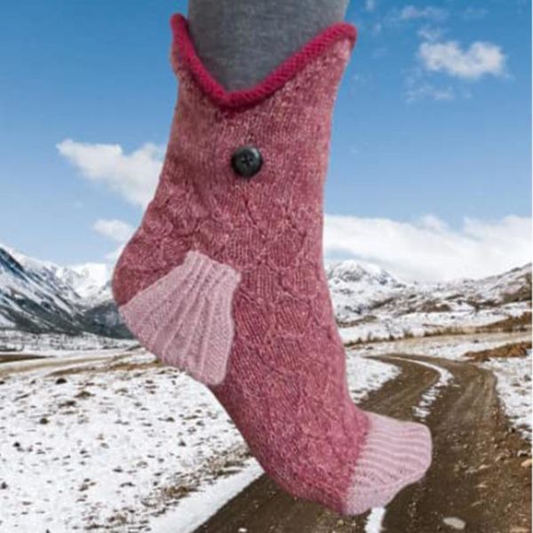 Stickade Krokodilsockor för Kvinnor Män Nya Djur Hajsockor Roliga Alligatorsockor fish