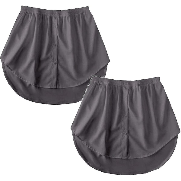 2 Pack Naisten paidan pidennykset, Minihame, Puserohame, Alushameen jatko-osa Fake Top Helm Shirt Minialhame Black M