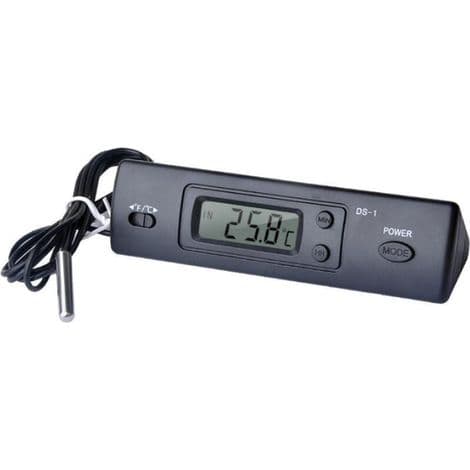 Mini digital elektronisk biltermometer med tidsvisning og temperatursonde