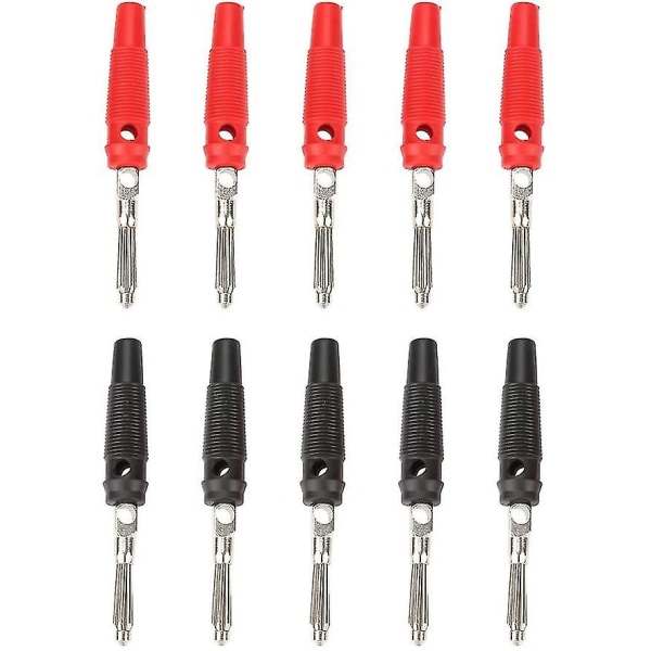 Paket med 10 Banankontakter, Skruvbara, 4mm Lödfria Kontakter, Kablar, Skruvkopplingar, Labkontakter