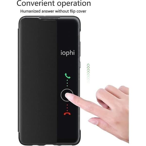 Huawei P30 Lite Etui, Smart View Læder Flip Etui, [Strømbesparende Tilstand][Fuldt Beskyttelse](p30lite,bla