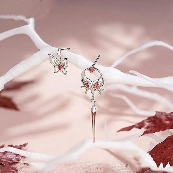 Anime Tian Guan Ci Fu TGCF Hua Cheng Xie Lian Ghost King Ørepynt for Kvinner Øre Stud Øre Klips Smykker Cosplay Rekvisitter Gave Ear Studs -Style B