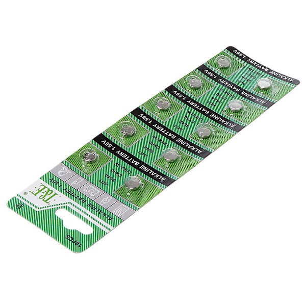 10 stk/kort Ag1 For Klokke Leker Fjernkontroll Lr621 Knappcelle Alkalisk Batteri 1.55v