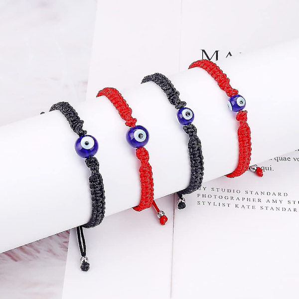 Summer Love Håndlavet Sort Rød Snøre Ondt Øje Armbånd Pakke Sæt Amulet Smykker Nazar Til Familie Par Bedsteven Kvinder Mænd