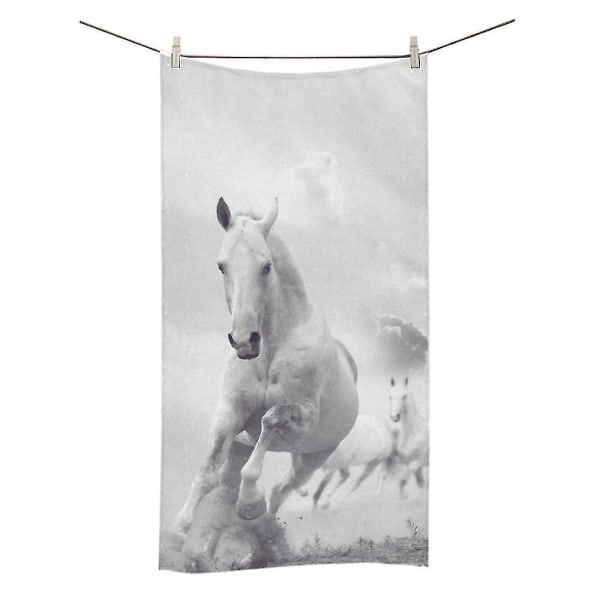 Hestebadehåndklæde Håndklæde Brusehåndklæde Vaskeklud 75x140 Cm A--36624