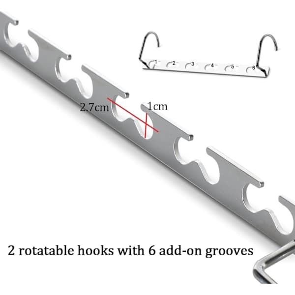 8-pack Silver Space Saving Hangers Magic Hanger Organizer