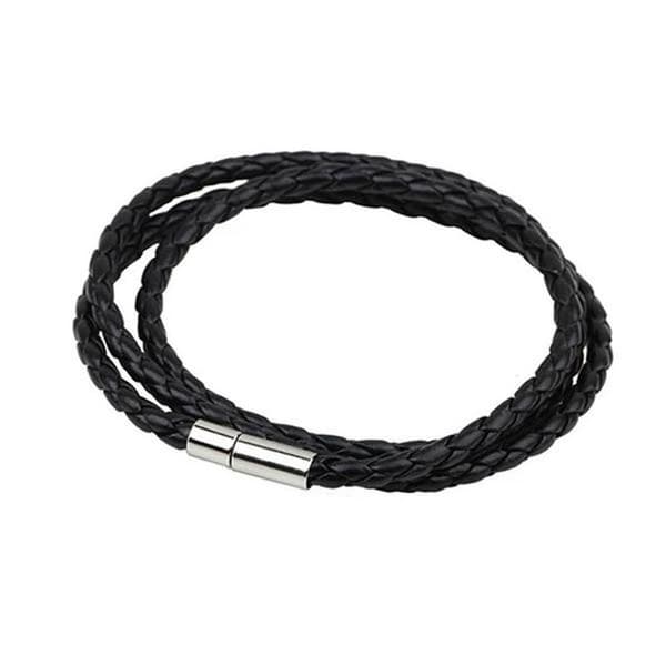 2-pak - Læderarmbånd - Læderarmbånd Sort