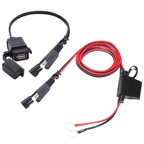 Motorsykkel Vanntett SAE til USB-kabeladapter USB-lader 2.1A Hurtiglading
