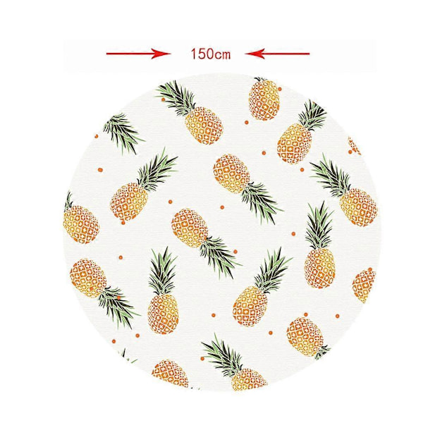 Vattentätt Halkfritt Runt Elastiskt Bordsöverdrag Klassiskt Mönster Bordsduk C - 150cm (60 Inch)