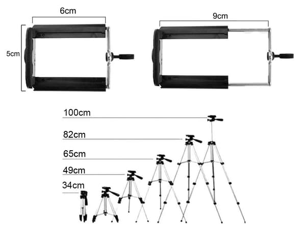 Camera Tripod / Tripod for Mobile & Camera - 32-100 cm - Tripod 370