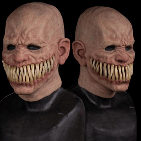 Halloween Läskig Gagtooth Demon Cosplay Helhuvudsmask Skräck Clown Ansiktsskydd Djävulsmask Huvudbonad Karnevalsfest Utklädningskostym Rekvisita