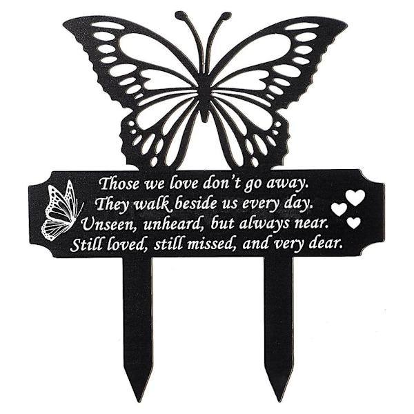 Butterfly Memorial Stake Metal Garden Decors Cemetery Garden Decorations