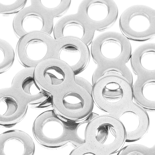 20 stk. Bordpladebeslag i Rustfrit Stål 8-Tal Beslag Connector 8-Formet Beslag