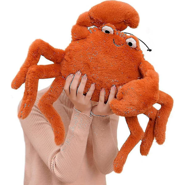 Plush Krabbe Kælepude Blød Fyldt Havdyr Krabbe Legetøj Kælelig Rød Krabbe Sød Plushie 11.8\"