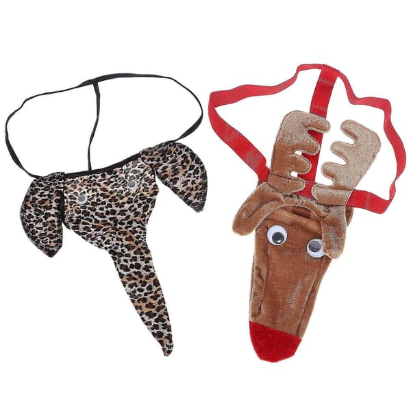 2 stk. Briefs Mænd Underbukser Mænds T- Back Thongs Mænds Sele Elefant G String T- String Thong