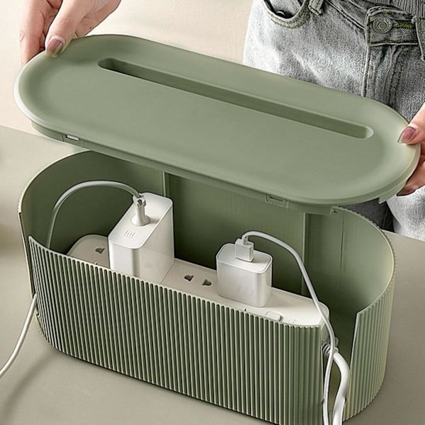 Cable Box | Portabel Kabelhanteringslåda | Dammtät Kabelorganiseringslåda |