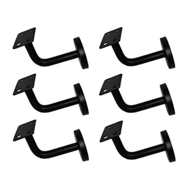 6 stk Rustfritt stål trapp håndlist brakett, Heavy Duty trappe skinne støtte, rekkverk braketter for F