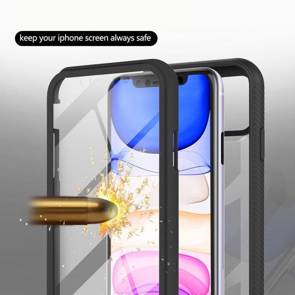 Iskunkestävä Edge-kuori iPhone 11 Musta