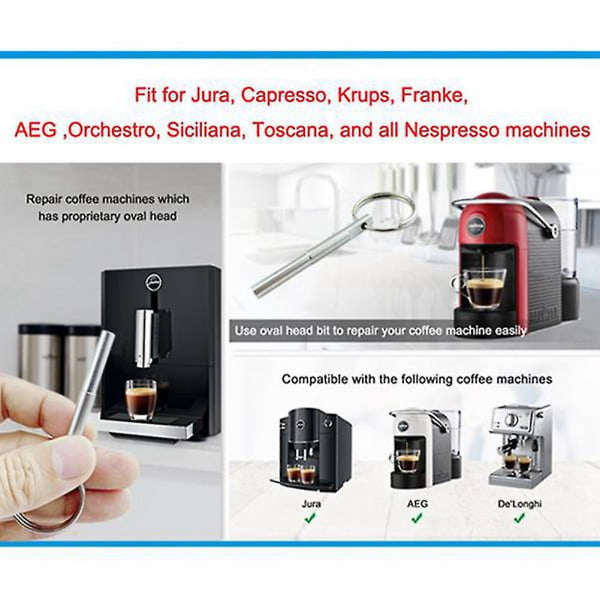 For Jura Capresso Ss316 reparasjonssikkerhetsverktøy ovale hodeskruer Spesiell fjerningstjeneste for bitnøkkel for kaffemaskin (haoyi
