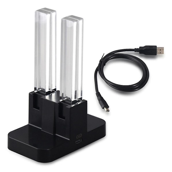4-i-1 ladestasjon kompatibel med Nintendo Switch med lyktestolpe LED-indikator, ladestasjon med ladekabel (FMY)