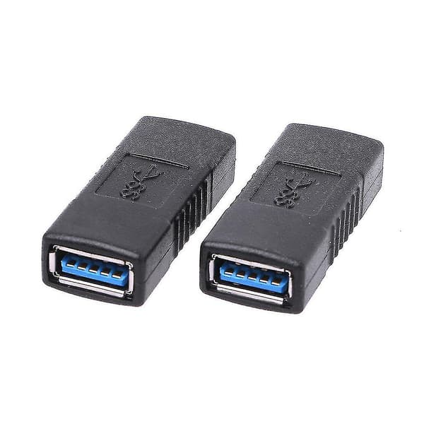 2 st USB 3.0 Typ A Hon till Hon Adapter Koppling Könsändrare Kontakt