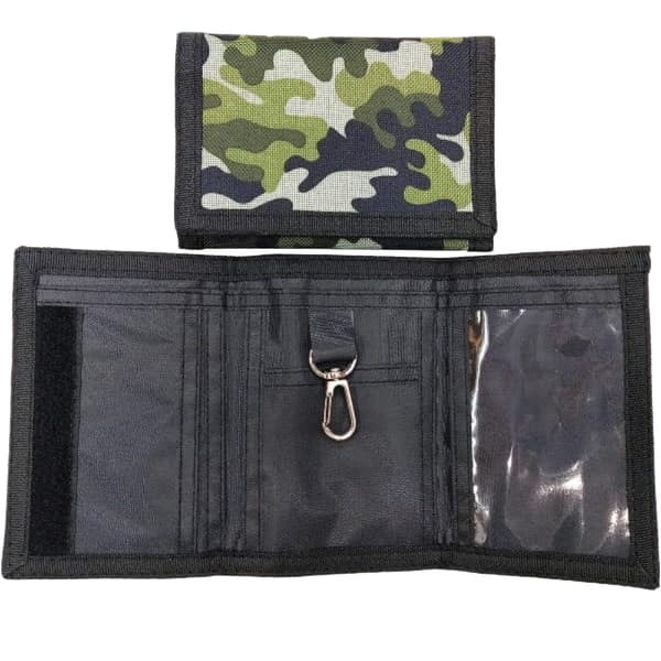 Militärgrön Camo Plånbok för Tonåringar, Kompatibel med Olika Märken, Polyester/Canvas/Oxford Material [JUN]