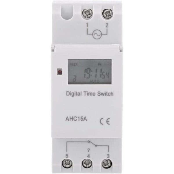 LCD Timer Veckovis Elektrisk Tidsprogrammerare Digital Timer Switch 15A (220V)..