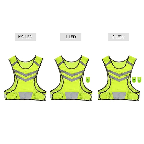 Reflekterende Vest til Udendørs Sport Løbetøj Justerbar Letvægts Mesh Sikkerhedsudstyr til Kvinder Mænd Jogging