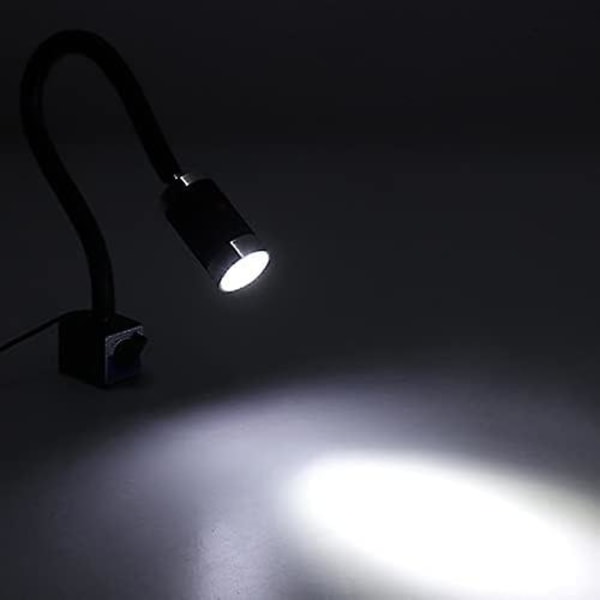 Maskinlampa med magnetisk bas, 9W LED svarvlampa, flexibel, vattentät, med magnetisk bas för verkstad, svarv, CNC-fräsmaskin, metallfräsning M