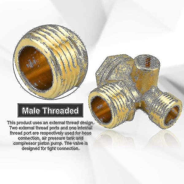 2 st Koppar Kompressor Backventil 10mm 16mm 20mm Rostskydd Kompressor Backventil Slitstark Kompressor Backventil För Anslutning av Rördelar
