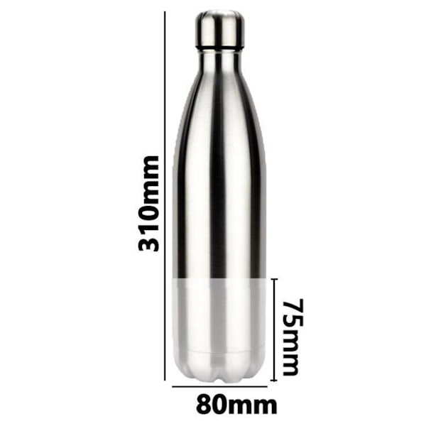 750ML Diversionssikker Vandflaske Stor Kapacitet Penge Kontanter Nøglekort Værdigenstande Opbevaringsrum Rustfrit Stål Rejse Strand Isoleret Flaske Conta