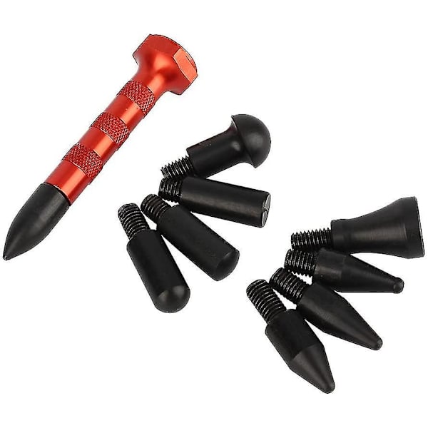 Tap Down Levabolli-tap Down Pen, 1 Reparationspen Med 9 Hoveder Tap Down Knockdown Dent Reparation Haglfjernelsesværktøjer