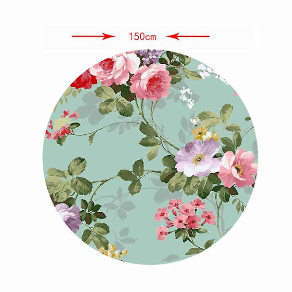 Vattentätt Halkfritt Runt Elastiskt Bordsöverdrag Klassiskt Mönster Bordsduk F - 150cm (60 Inch)
