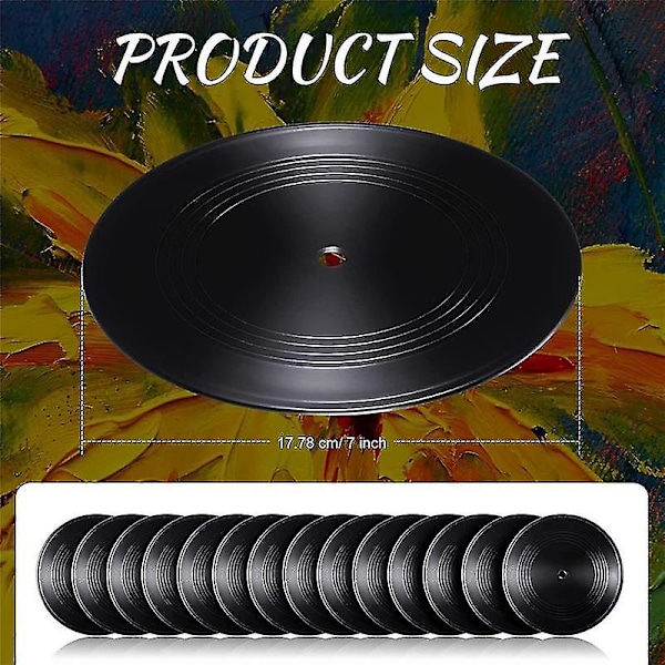 Blanke Vinylplater 7 Tommer CD for Veggdekorasjon (12 stk) -yu