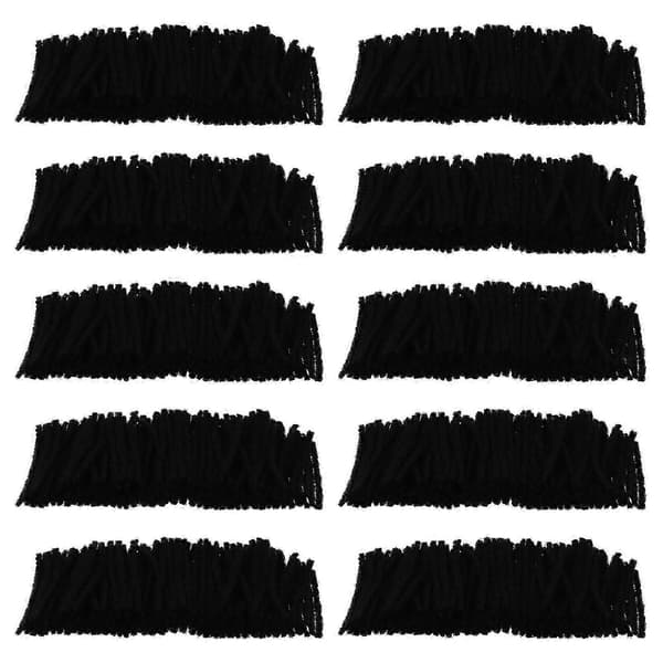 Mattillverkningsgarn, perfekt för Latch Hook-tekniker, material Black 6X3.5cm