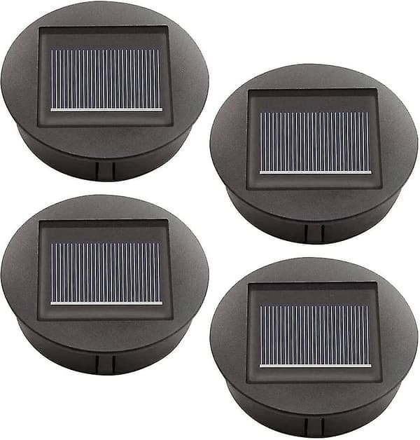 4 stk. Solcellelamper med LED-pærer, Solcellelamper, LED-solcellepanel-lyktdeksel