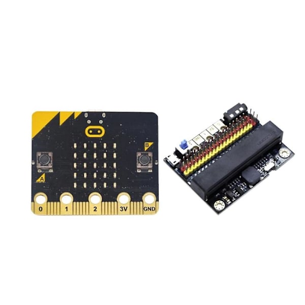 BBC Microbit Go Startsett med MicroBit BBC IO V2.0 Utvidelseskort DIY-prosjekt Programmerbar Lær