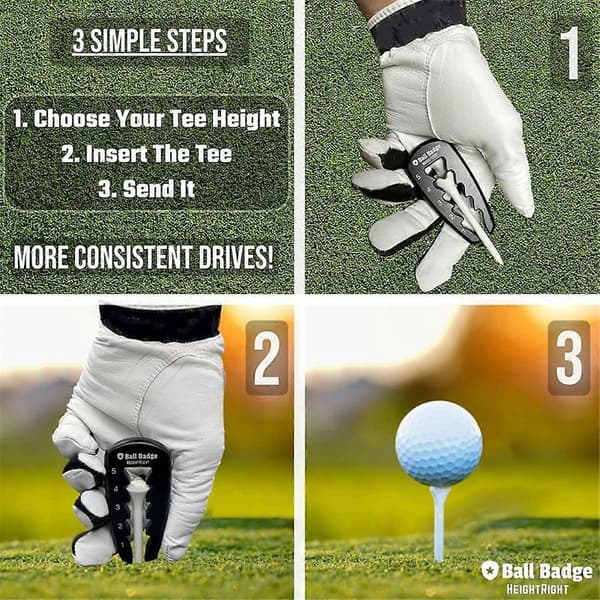 2 ST Justerbar Golf Tee Höjd Verktyg Precision Tee Höjd Inställare
