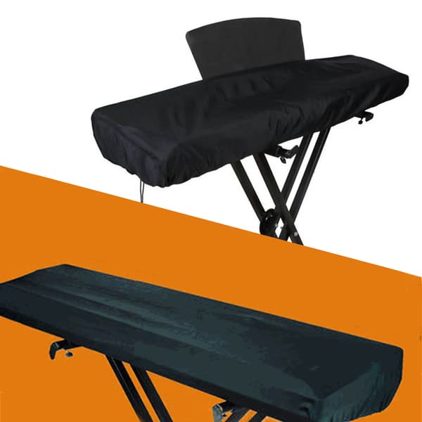 Piano Cover Soft Elastic Adjustable Strap Buckle Dust Cover for 88 Keys Piano Black